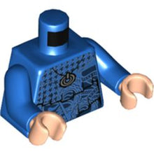 Part 973pb4483c01 - Torso Shirt, Layered Frills, Metallic Silver Pendant, Geometric Pattern / Blue Arms / Light Nougat Hands