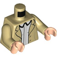 Part 973pb4484c01 - Torso Jacket with Black Lapels, White Shirt Pattern / Tan Arms / Light Nougat Hands