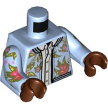 Part 973pb4446c01 - Torso Jacket, Floral Print over White Button Down Shirt Pattern / Bright Light Blue Arms with Floral Pattern / Reddish Brown Hands
