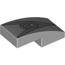 Part 11477pb127 - Slope, Curved 2 x 1 x 2/3 with Metallic Silver Letter V and Number 8 Hood Ornament Pattern