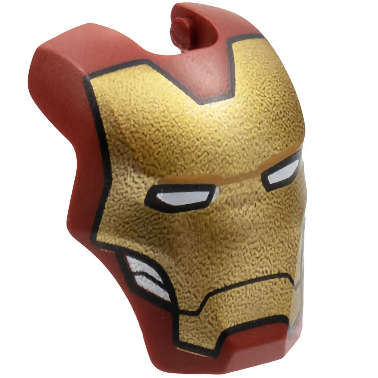 Part 80430pb01 - Minifigure, Visor Top Hinge Large with Gold Face Shield, White Eyes, Silver Trim on Cheeks Pattern