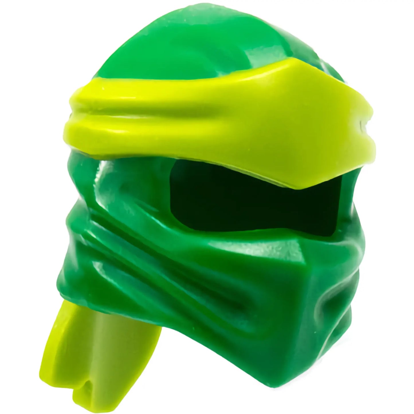 Part 40925pb19 - Minifigure, Headgear Ninjago Wrap Type 4 with Molded Lime Headband  Pattern