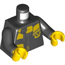 Part 973pb4510c01 - Torso Hogwarts Robe Clasped with Hufflepuff Shield and Scarf Pattern / Black Arms / Yellow Hands