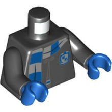 Part 973pb4512c01 - Torso Hogwarts Robe Clasped with Ravenclaw Shield and Scarf Pattern / Black Arms / Blue Hands