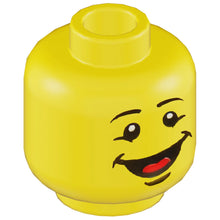 Part 3626bpb0910 - Minifigure, Head Male Black Eyebrows, Open Mouth Smile with Tongue Pattern - Blocked Open Stud
