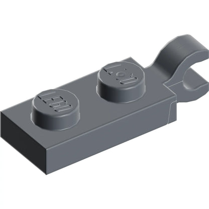 Part 63868 - Plate, Modified 1 x 2 with Clip on End (Horizontal Grip)