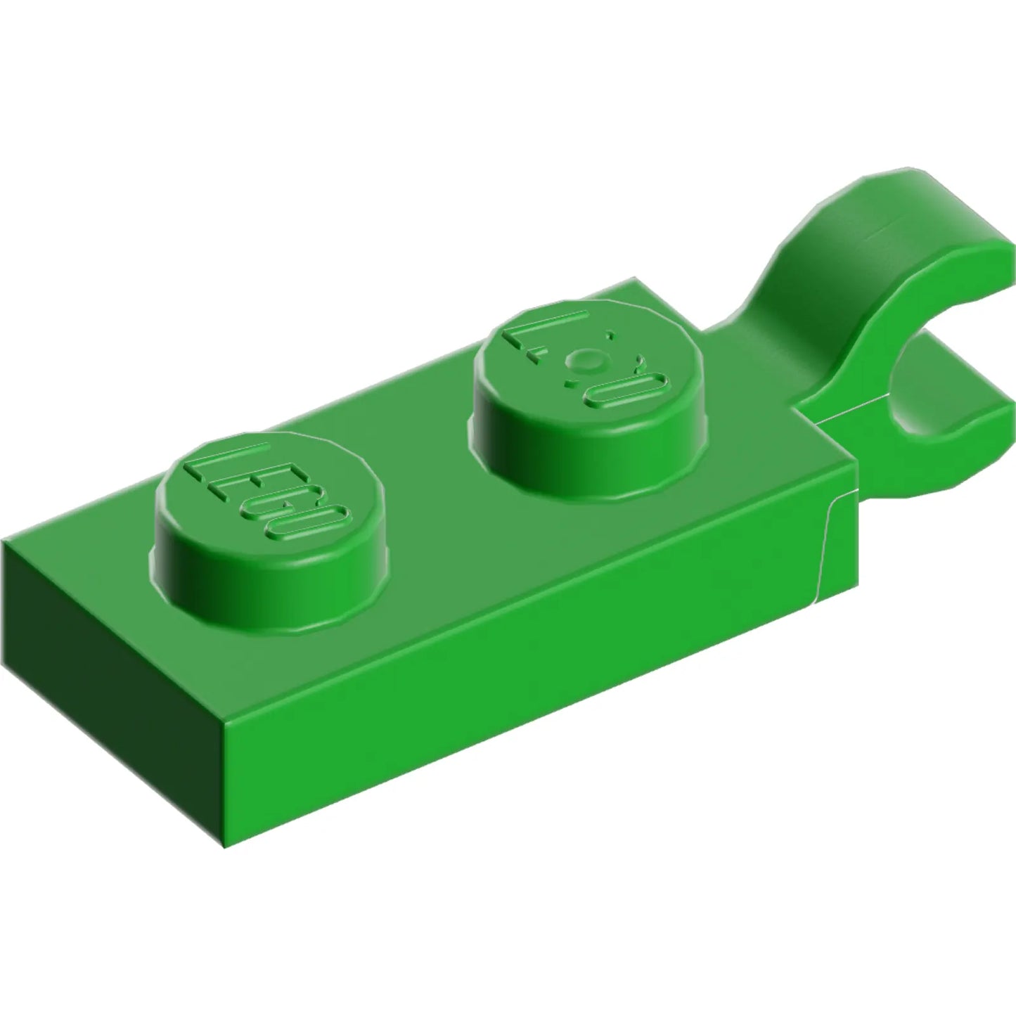 Part 63868 - Plate, Modified 1 x 2 with Clip on End (Horizontal Grip)