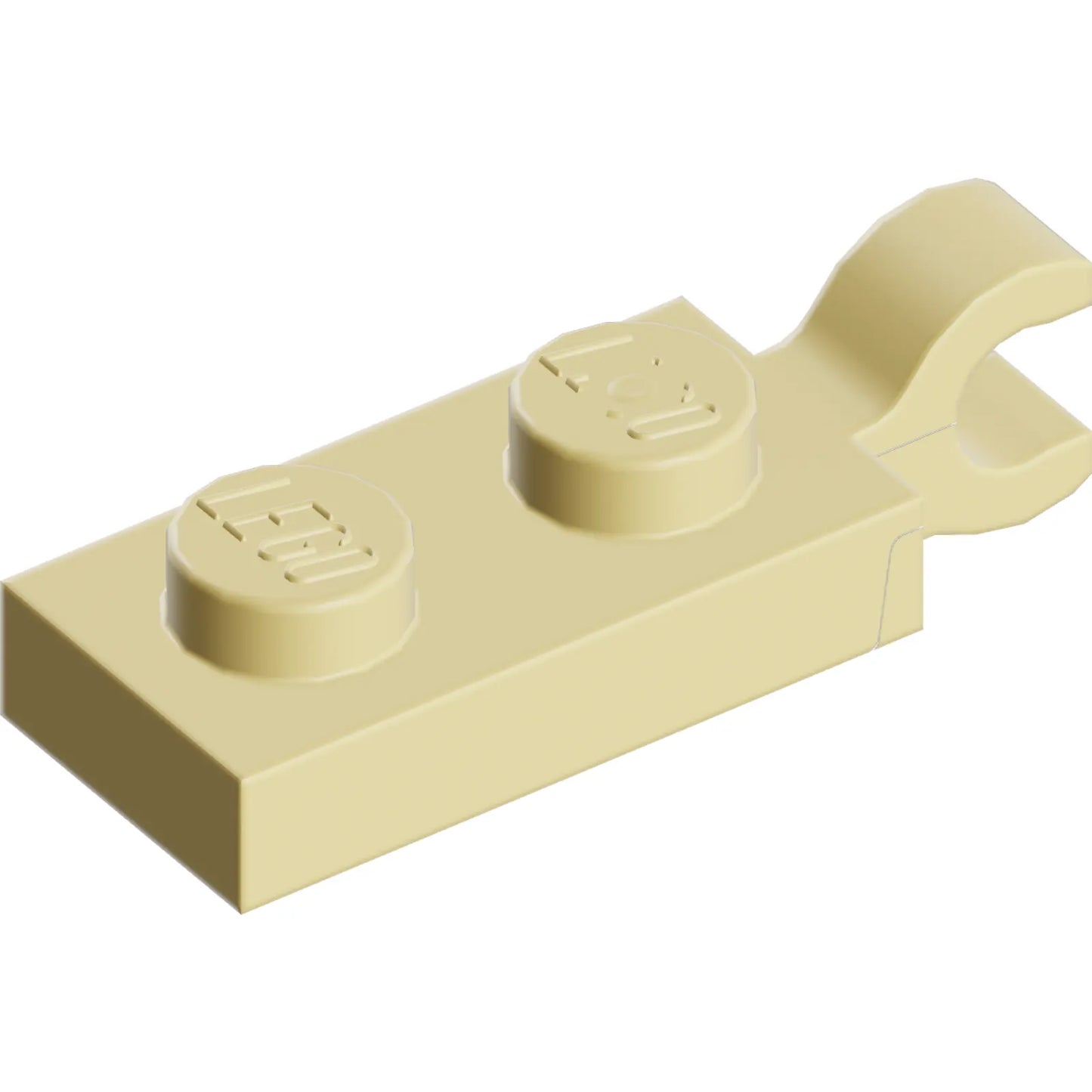 Part 63868 - Plate, Modified 1 x 2 with Clip on End (Horizontal Grip)
