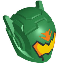 Part 46534pb06 - Minifigure, Headgear Helmet with Ear Antennas with Orange and Yellow Visor Pattern