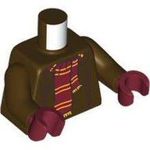 Part 973pb5405c01 - Torso Jacket with Dark Orange Piping, Dark Red Scarf with Yellow Stripes and Fringe Pattern / Dark Brown Arms / Dark Red Hands
