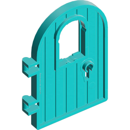 Teil 64390 - Tür 1 x 4 x 6, rund, mit Fenster und Schlüsselloch, verstärkte Kante