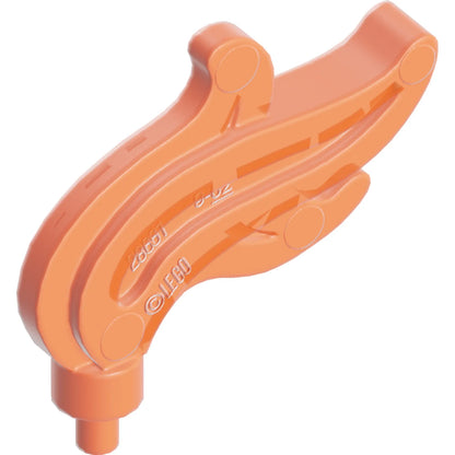 Part 64647 - Minifigure, Plume Feather Triple Compact / Flame / Water with Small Pin