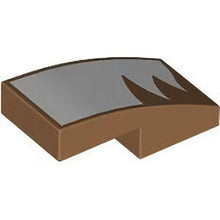 Part 11477pb188L - Slope, Curved 2 x 1 x 2/3 with White Fur Pattern Model Left Side