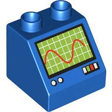 Part 6474pb29 - Duplo, Brick 2 x 2 x 1 1/2 Slope 45 with Oscilloscope Pattern