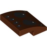 Part 15068pb562 - Slope, Curved 2 x 2 x 2/3 with Black Spider Eyes and White Pupils Pattern