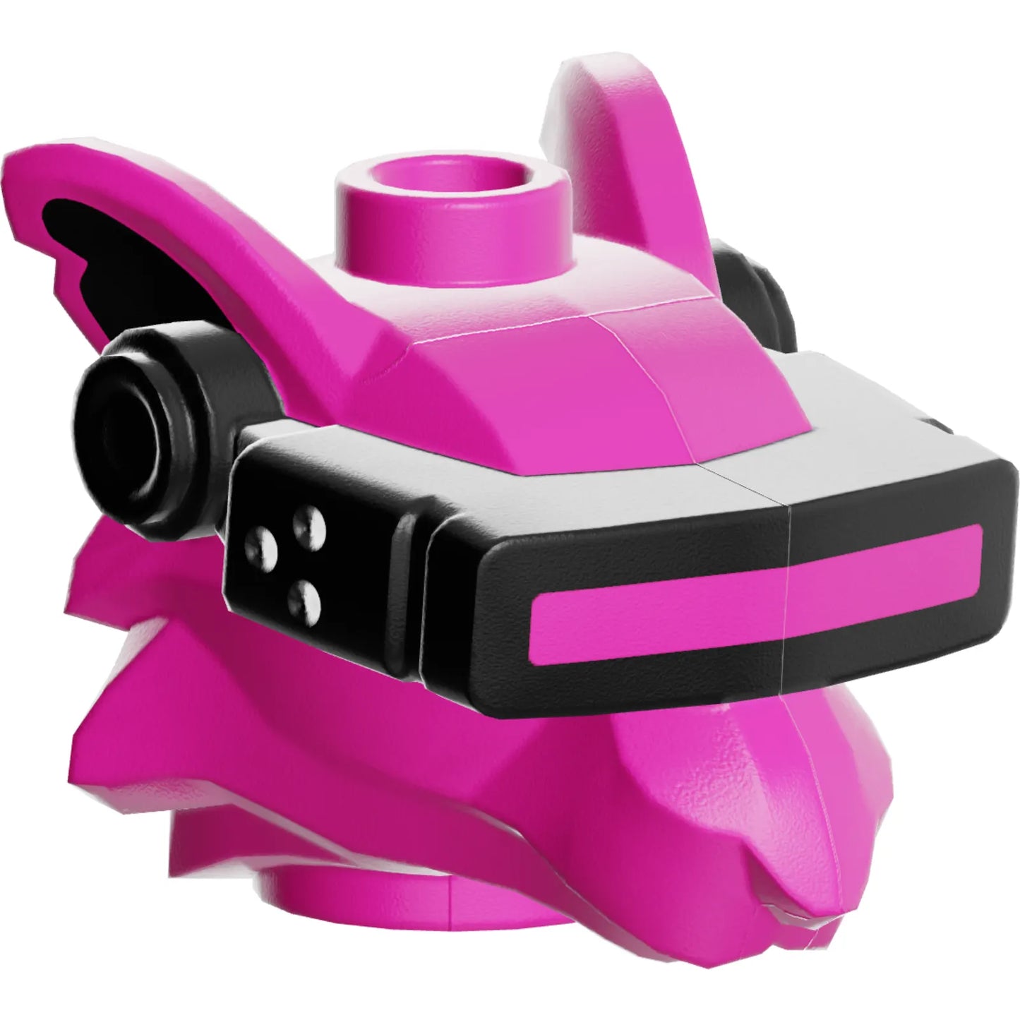 Part 65073pb01 - Minifigure, Head, Modified Alien Rat with Black VR Visor Pattern