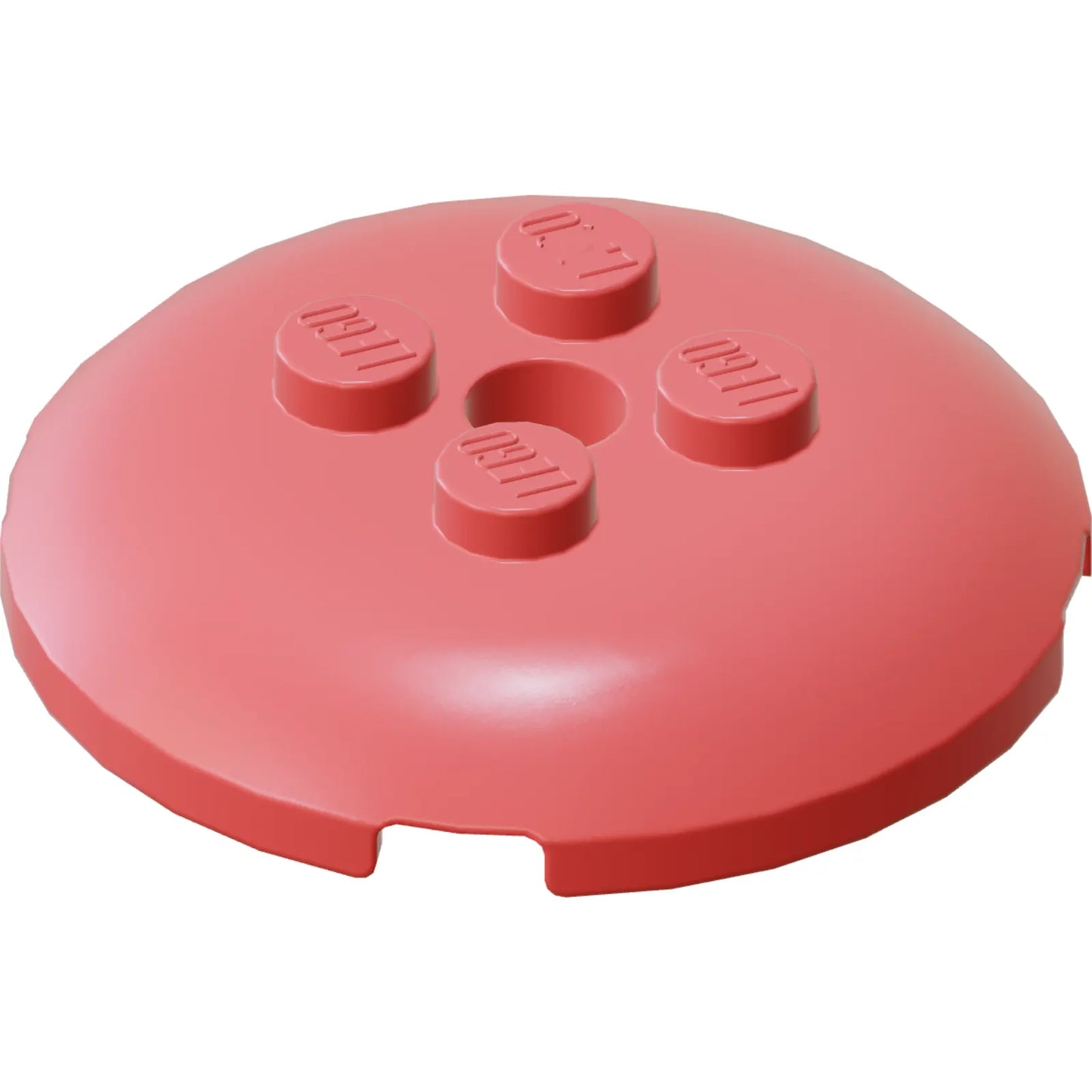 Part 65138 - Brick, Round 4 x 4 x 2/3 Dome Top with Hole