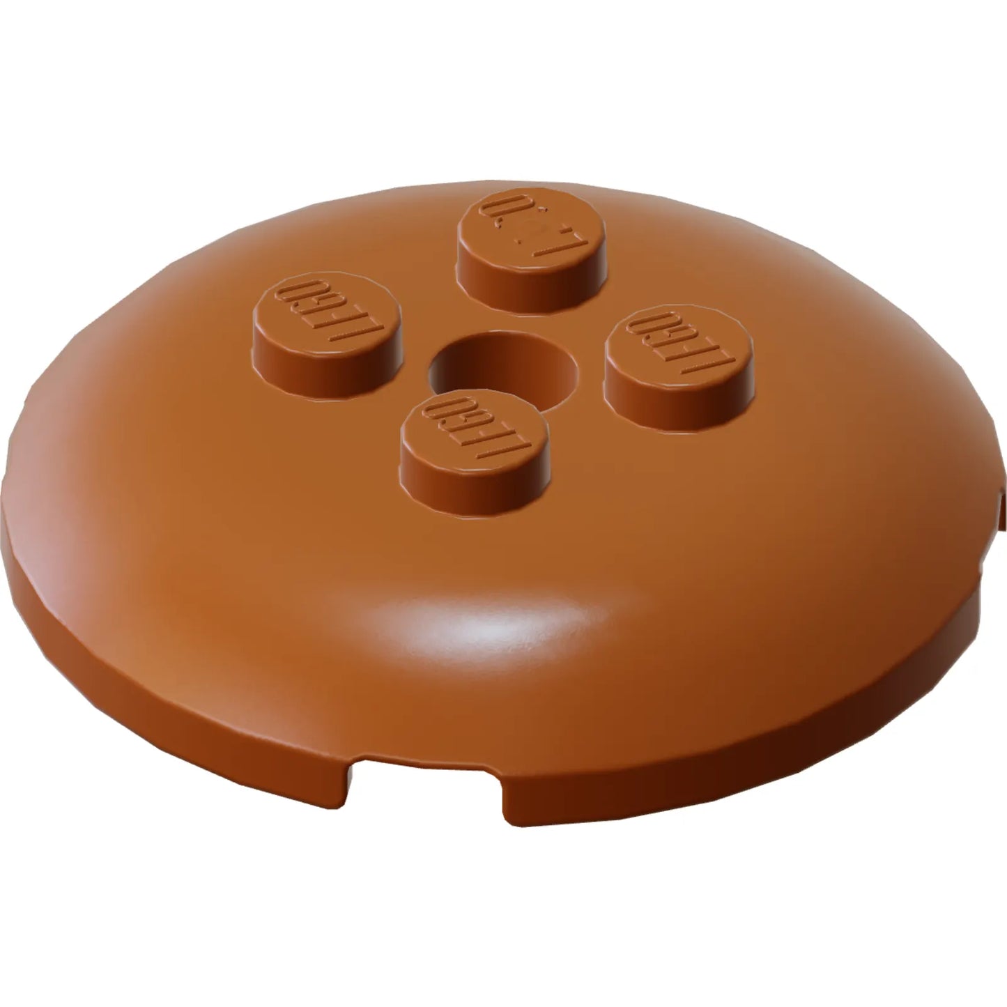 Part 65138 - Brick, Round 4 x 4 x 2/3 Dome Top with Hole