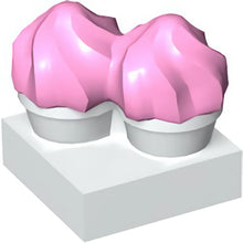 Part 65188pb02 - Duplo Cupcakes with Molded Bright Pink Swirl Icing Pattern