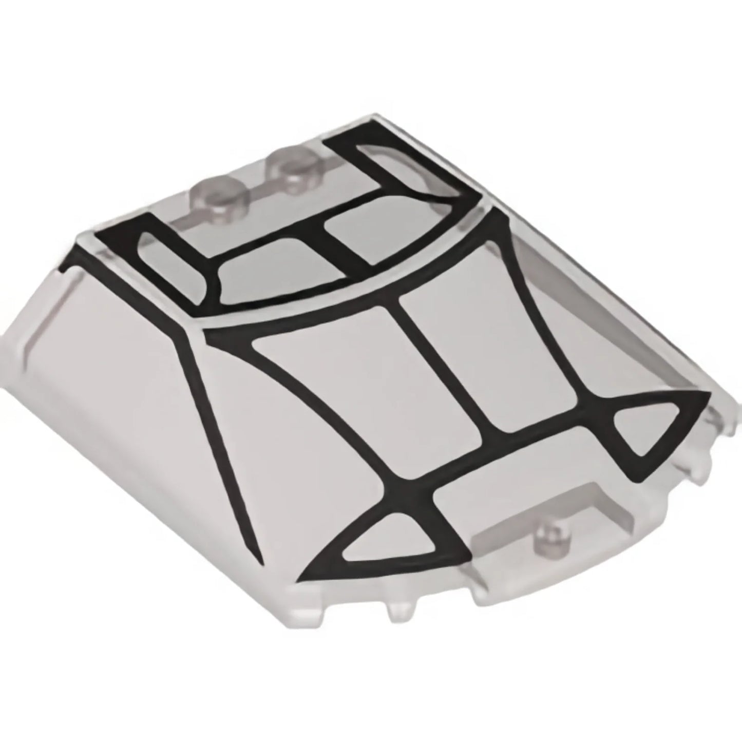 Part 65633pb05 - Windscreen 6 x 6 x 1 1/3 Straight Sides with Silver Window Frame Outline Pattern