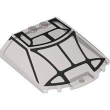 Part 65633pb05 - Windscreen 6 x 6 x 1 1/3 Straight Sides with Silver Window Frame Outline Pattern