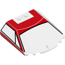 Part 65633pb17 - Windscreen 6 x 6 x 1 1/3 Straight Sides with Red and Black Ferrari F40 Roof Pattern