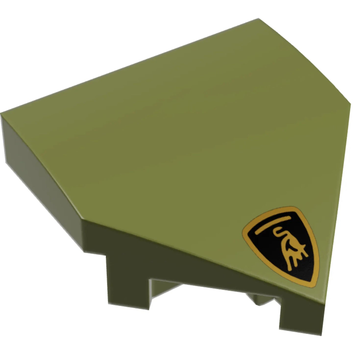 Part 66956pb11 - Wedge 2 x 2 x 2/3 Pointed with Lamborghini Logo Pattern