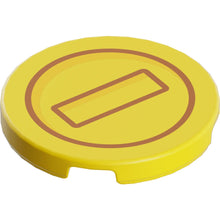 Part 67095pb062 - Tile, Round 3 x 3 with Dark Orange Circle and Rectangle with Bright Light Orange Highlights Pattern (Super Mario Coin)