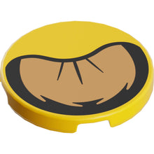 Part 67095pb073 - Tile, Round 3 x 3 with Black and Medium Nougat Inner Ear Pattern