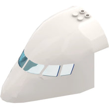 Part 67241pb01 - Aircraft Fuselage Forward Top Curved 8 x 12 x 6 with 6 Window Panes with Molded Trans-Light Blue Glass Pattern