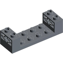 Part 65635 - Technic, Brick 2 x 6 x 1 1/3 with Axle Holes and Bottom Pins