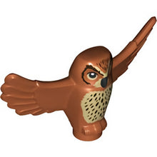 Part 67632pb04 - Owl, Spread Wings with Black Beak and Eyes, Tan Chest and Dark Brown Stippled Chest Feathers Pattern