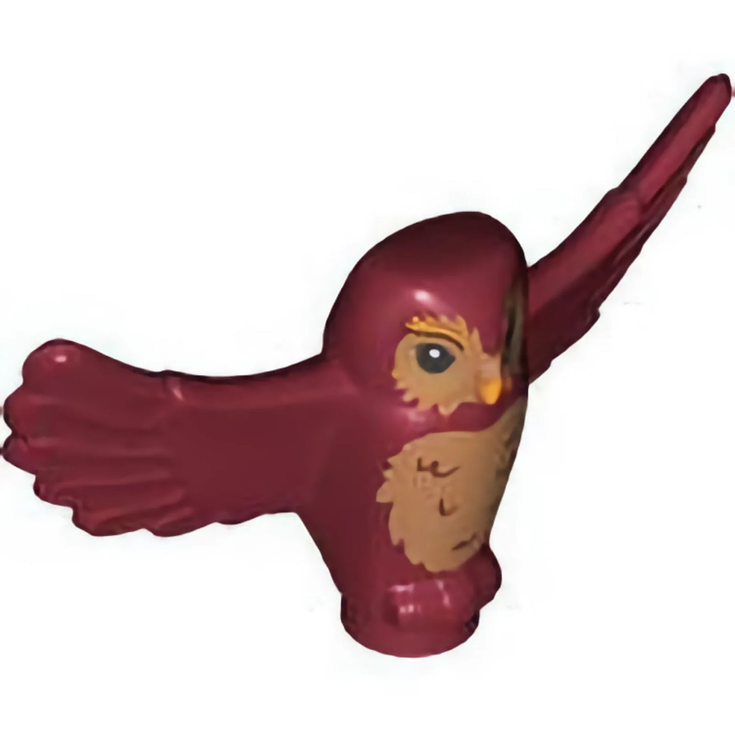 Part 67632pb05 - Owl, Spread Wings with Orange Beak and Eyebrows, Black Eyes, and Medium Nougat Rippled Chest Feathers Pattern