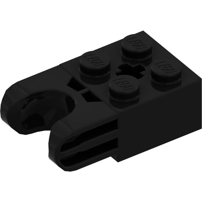 Part 67696 - Technic, Brick Modified 2 x 2 with Ball Socket and Axle Hole - Straight Forks with Round Ends and Closed Sides