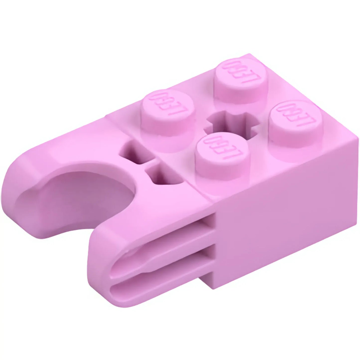 Teil 67696 - Technik, Brick Modified 2 x 2 mit Kugelgelenk und Achsloch - Gerade Gabeln mit runden Enden und geschlossenen Seiten