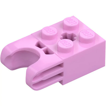 Teil 67696 - Technik, Brick Modified 2 x 2 mit Kugelgelenk und Achsloch - Gerade Gabeln mit runden Enden und geschlossenen Seiten