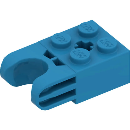 Part 67696 - Technic, Brick Modified 2 x 2 with Ball Socket and Axle Hole - Straight Forks with Round Ends and Closed Sides