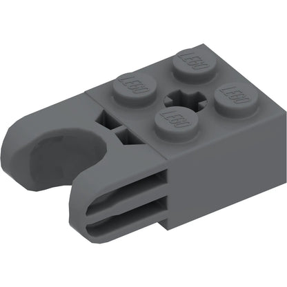 Part 67696 - Technic, Brick Modified 2 x 2 with Ball Socket and Axle Hole - Straight Forks with Round Ends and Closed Sides
