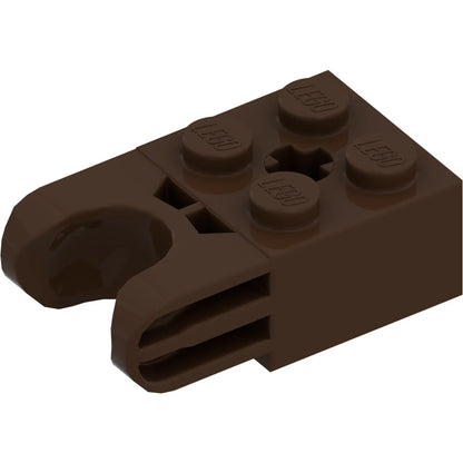 Part 67696 - Technic, Brick Modified 2 x 2 with Ball Socket and Axle Hole - Straight Forks with Round Ends and Closed Sides