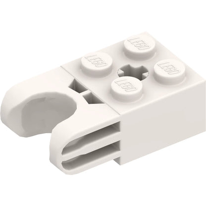 Part 67696 - Technic, Brick Modified 2 x 2 with Ball Socket and Axle Hole - Straight Forks with Round Ends and Closed Sides
