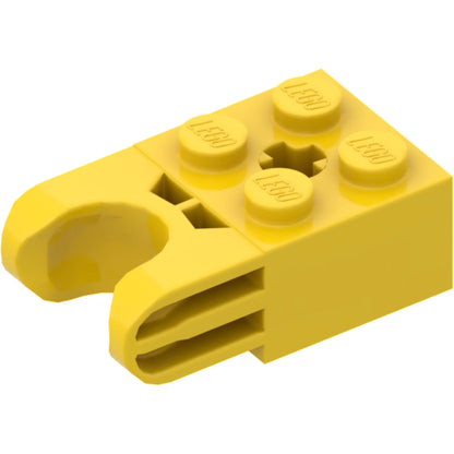 Teil 67696 - Technik, Brick Modified 2 x 2 mit Kugelgelenk und Achsloch - Gerade Gabeln mit runden Enden und geschlossenen Seiten