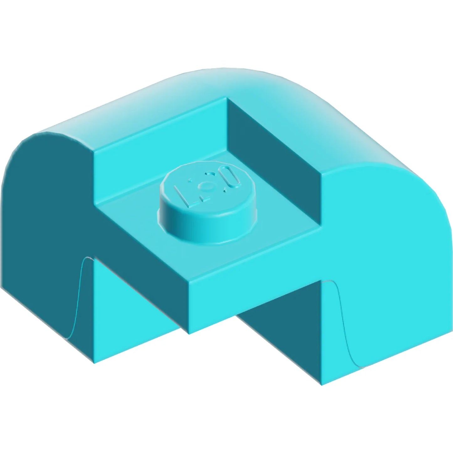 Part 67810 - Slope, Curved 2 x 2 x 1 1/3 Corner Round with Recessed Stud