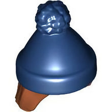Part 68502pb02 - Minifigure, Hair Combo, Hair with Hat, Straight Shoulder Length with Molded Dark Blue Stocking Cap Pattern