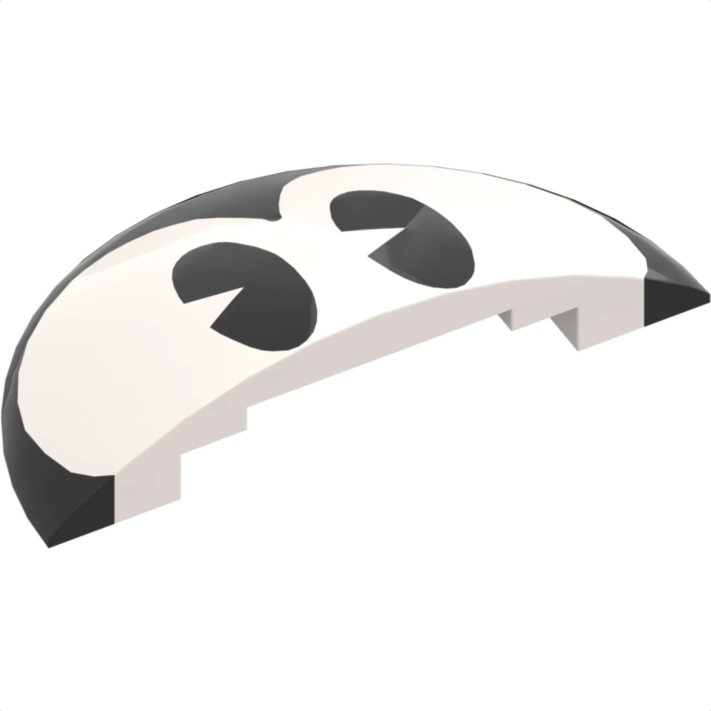 Part 68881pb002 - Brick, Round 5 x 10 x 1 2/3 Dome Half with Black Eyes Pattern (Mickey Mouse)