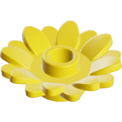 Teil 6901 - Pflanzenblume 2 x 2 rund mit 16 Blütenblättern (Sonnenblume) mit offenem Bolzen