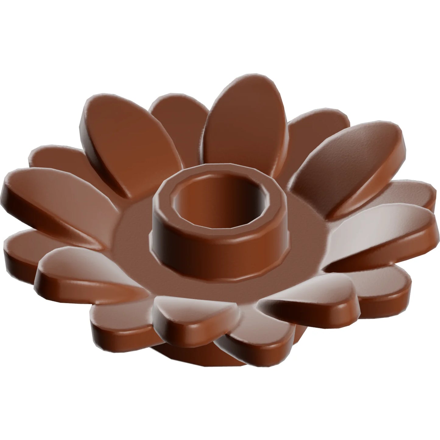 Teil 6901 - Pflanzenblume 2 x 2 rund mit 16 Blütenblättern (Sonnenblume) mit offenem Bolzen