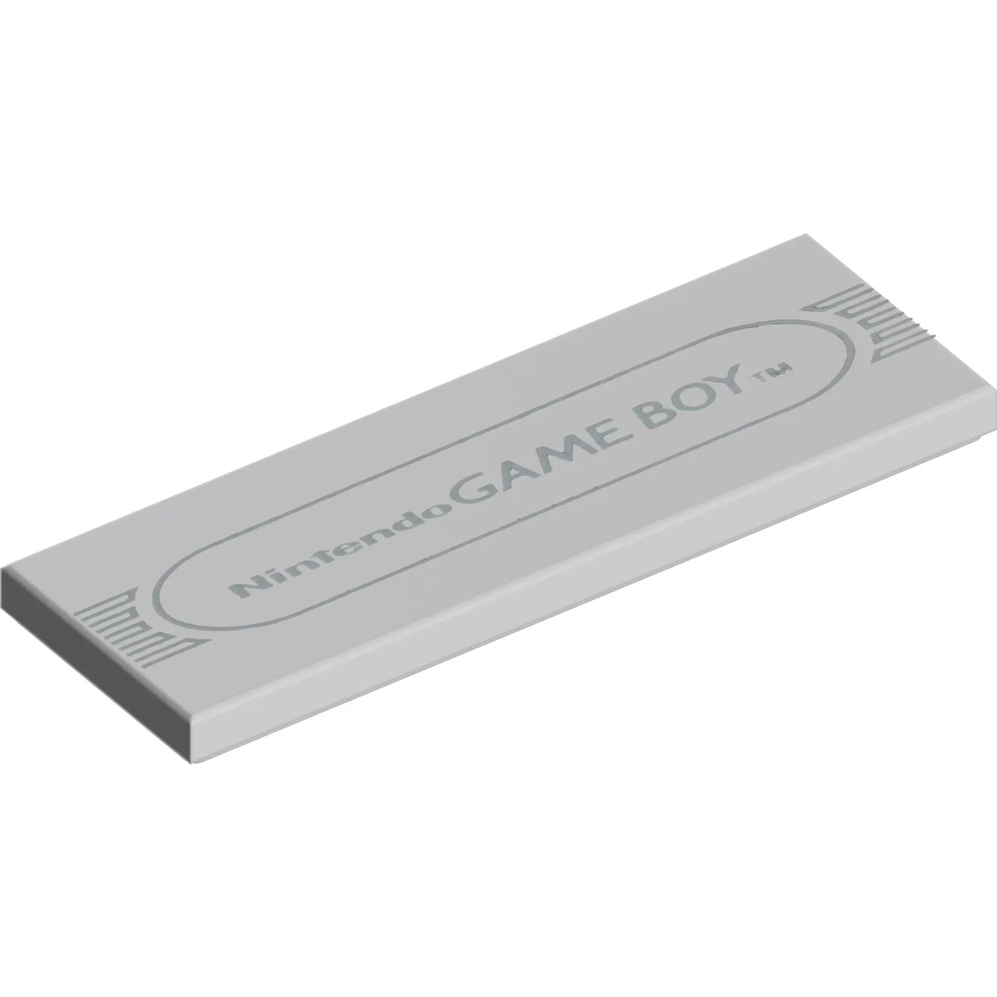 Part 69729pb203 - Tile 2 x 6 with Light Bluish Gray 'Nintendo GAME BOY' and Oval Outline Pattern
