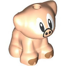 Part 69901pb09 - Dog, Friends, Puppy, Standing, Small with White Eyes and Pupils, Black Irises and Snout, Medium Nougat Toes Pattern (Sonic the Hedgehog Picky / Pig)