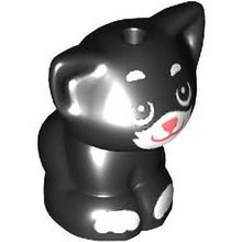 Part 69902pb03 - Cat, Friends, Baby Kitten, Sitting with White Eyes Outline, Muzzle and Paws, and Coral Nose and Mouth Pattern (Shadow)