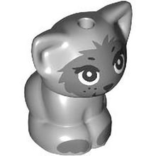 Part 69902pb05 - Cat, Friends, Baby Kitten, Sitting with Black Eyes, Nose and Mouth, and Dark Bluish Gray Muzzle and Paws Pattern